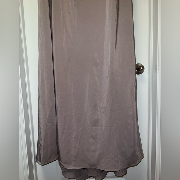 La Femme Light Mauve Floral Appliqué Jersey Column gown dress full length 16 NEW - Picture 11 of 15